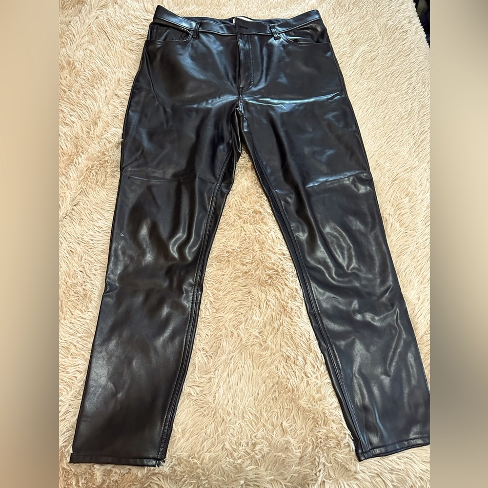 Abercrombie Leather Pants High Rise  *worn once*